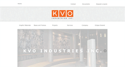 Desktop Screenshot of kvoindustries.com