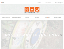 Tablet Screenshot of kvoindustries.com
